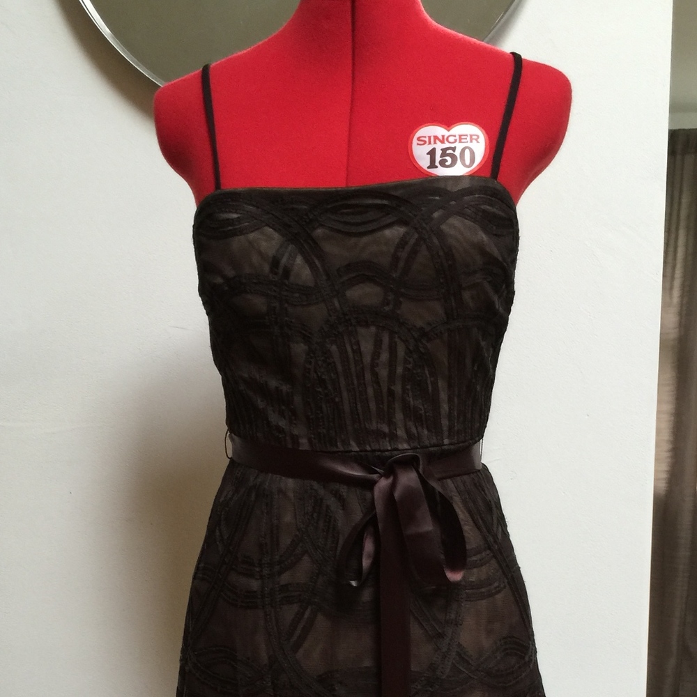 New BCBG brown tulle dress, size 0